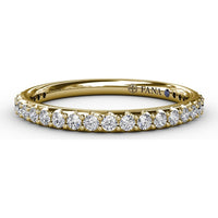 Pavé Set Round Diamond Wedding Band by Fana - 0.38 Carat Total Diamond Weight