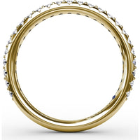 Pavé Set Round Diamond Wedding Band by Fana - 0.38 Carat Total Diamond Weight