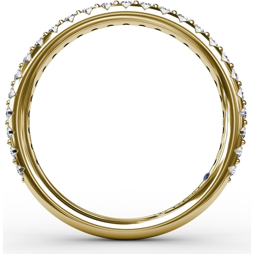 Pavé Set Round Diamond Wedding Band by Fana - 0.38 Carat Total Diamond Weight