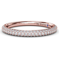 Pavé Set Round Diamond Wedding Band by Fana - 0.38 Carat Total Diamond Weight