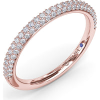 Pavé Set Round Diamond Wedding Band by Fana - 0.38 Carat Total Diamond Weight