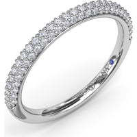 Pavé Set Round Diamond Wedding Band by Fana - 0.38 Carat Total Diamond Weight