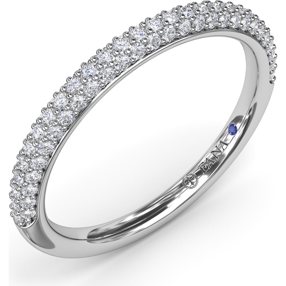 Pavé Set Round Diamond Wedding Band by Fana - 0.38 Carat Total Diamond Weight