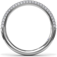 Pavé Set Round Diamond Wedding Band by Fana - 0.38 Carat Total Diamond Weight
