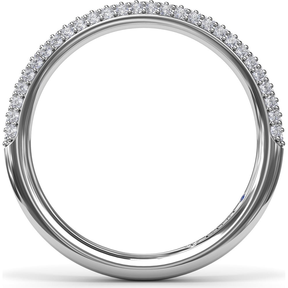 Pavé Set Round Diamond Wedding Band by Fana - 0.38 Carat Total Diamond Weight
