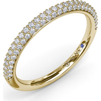 Pavé Set Round Diamond Wedding Band by Fana - 0.38 Carat Total Diamond Weight