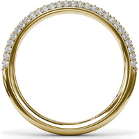 Pavé Set Round Diamond Wedding Band by Fana - 0.38 Carat Total Diamond Weight