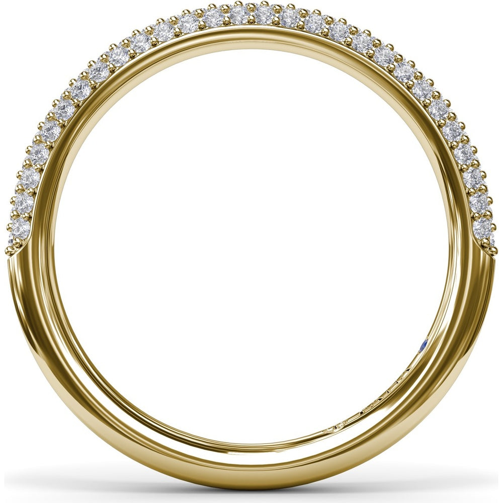 Pavé Set Round Diamond Wedding Band by Fana - 0.38 Carat Total Diamond Weight