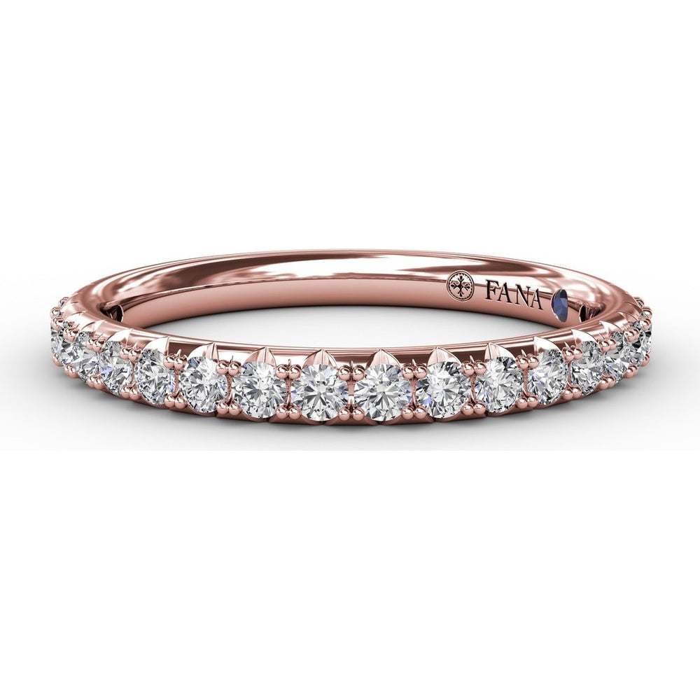 Pavé Set Round Diamond Wedding Band by Fana - 0.40 Carat Total Diamond Weight