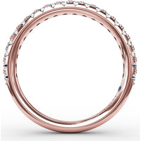 Pavé Set Round Diamond Wedding Band by Fana - 0.40 Carat Total Diamond Weight