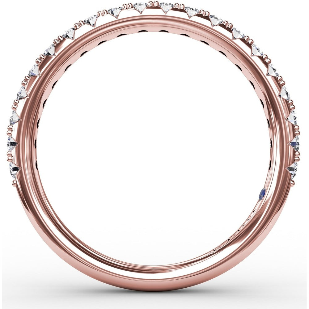 Pavé Set Round Diamond Wedding Band by Fana - 0.40 Carat Total Diamond Weight