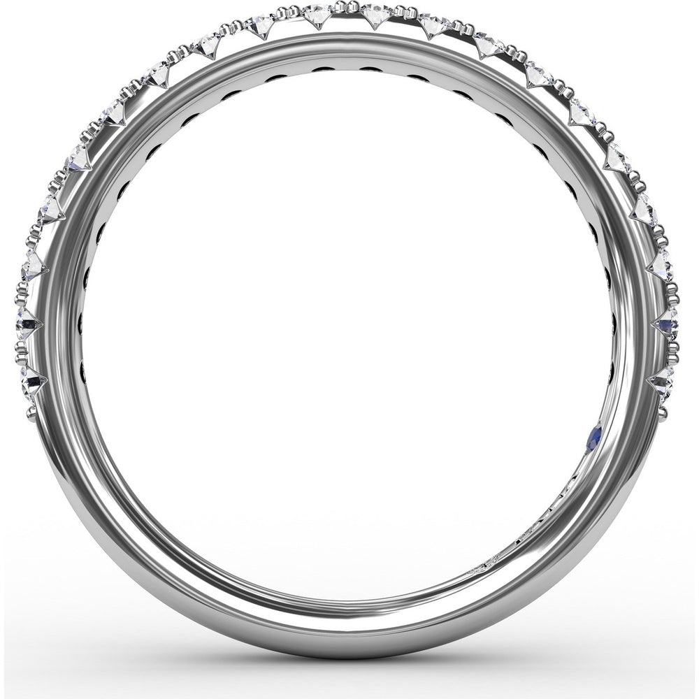 Pavé Set Round Diamond Wedding Band by Fana - 0.40 Carat Total Diamond Weight
