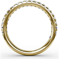 Pavé Set Round Diamond Wedding Band by Fana - 0.40 Carat Total Diamond Weight