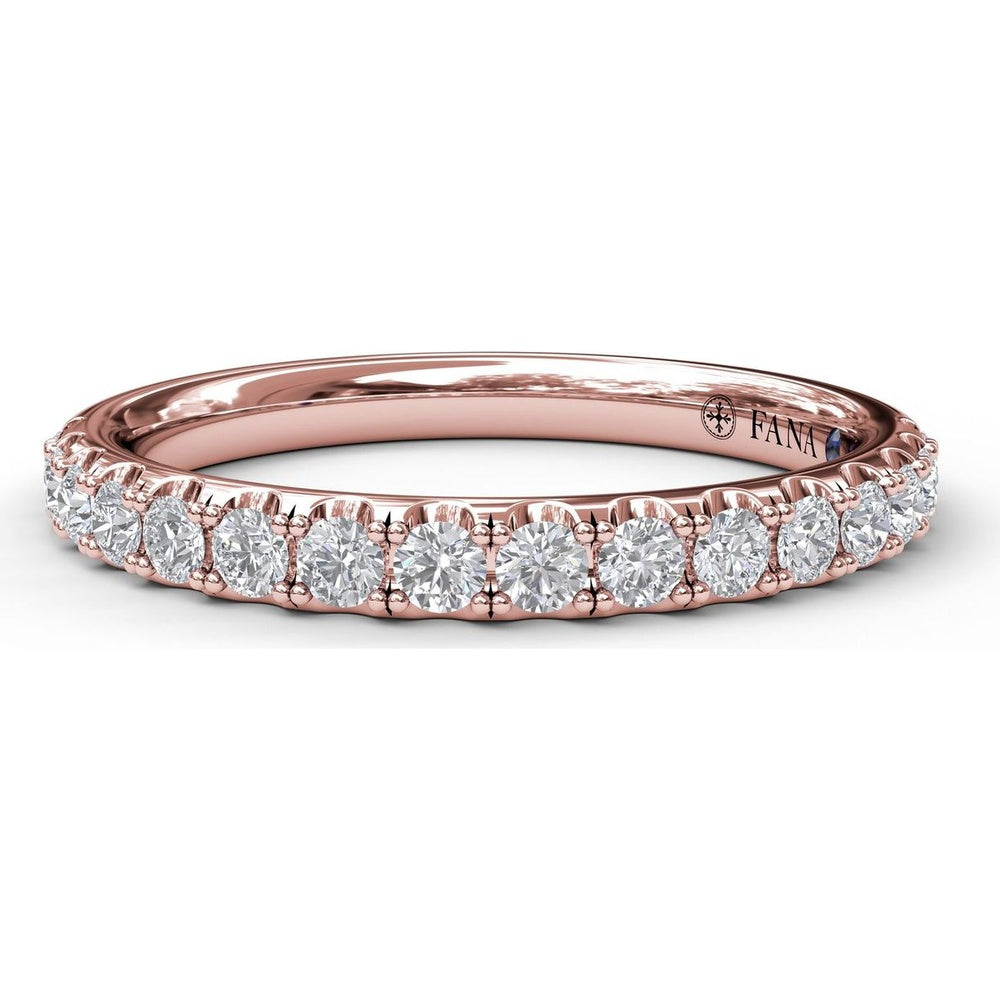 Pavé Set Round Diamond Wedding Band by Fana - 0.40 Carat Total Diamond Weight