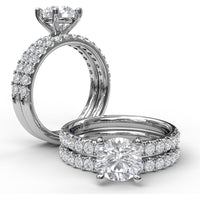 Pavé Set Round Diamond Wedding Band by Fana - 0.40 Carat Total Diamond Weight