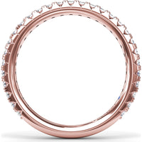 Pavé Set Round Diamond Wedding Band by Fana - 0.45 Carat Total Diamond Weight
