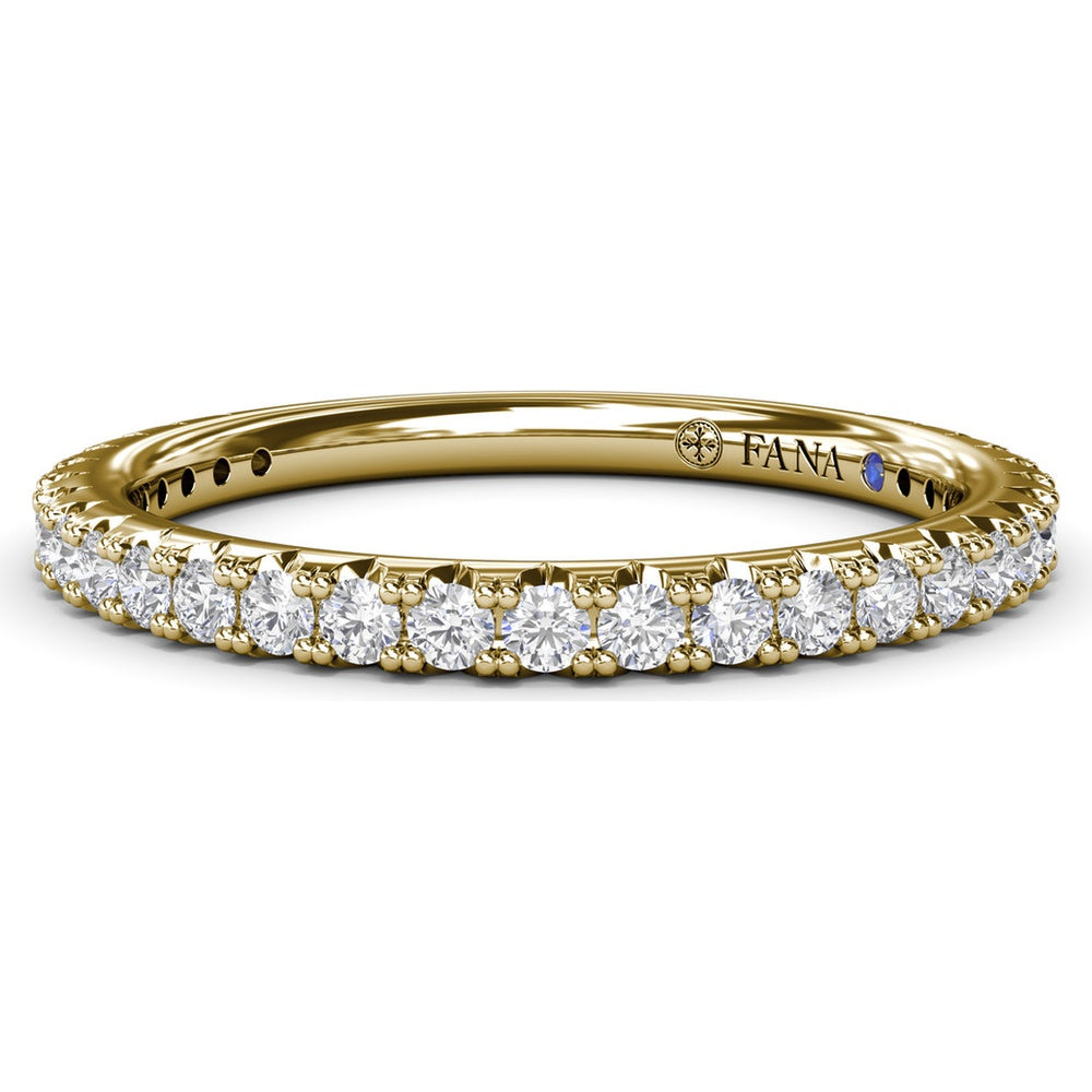Pavé Set Round Diamond Wedding Band by Fana - 0.45 Carat Total Diamond Weight