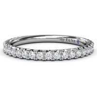 Pavé Set Round Diamond Wedding Band by Fana - 0.45 Carat Total Diamond Weight
