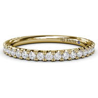 Pavé Set Round Diamond Wedding Band by Fana - 0.45 Carat Total Diamond Weight