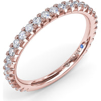 Pavé Set Round Diamond Wedding Band by Fana - 0.45 Carat Total Diamond Weight