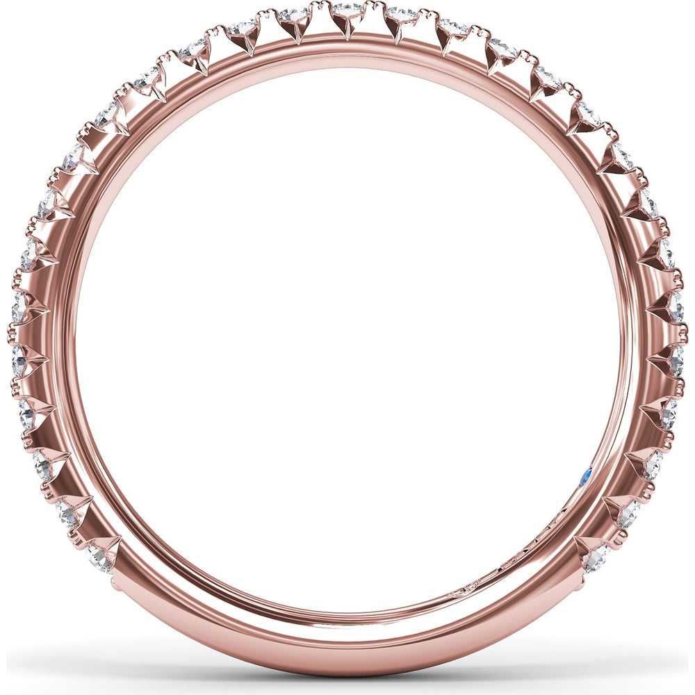 Pavé Set Round Diamond Wedding Band by Fana - 0.45 Carat Total Diamond Weight