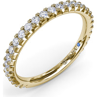 Pavé Set Round Diamond Wedding Band by Fana - 0.45 Carat Total Diamond Weight