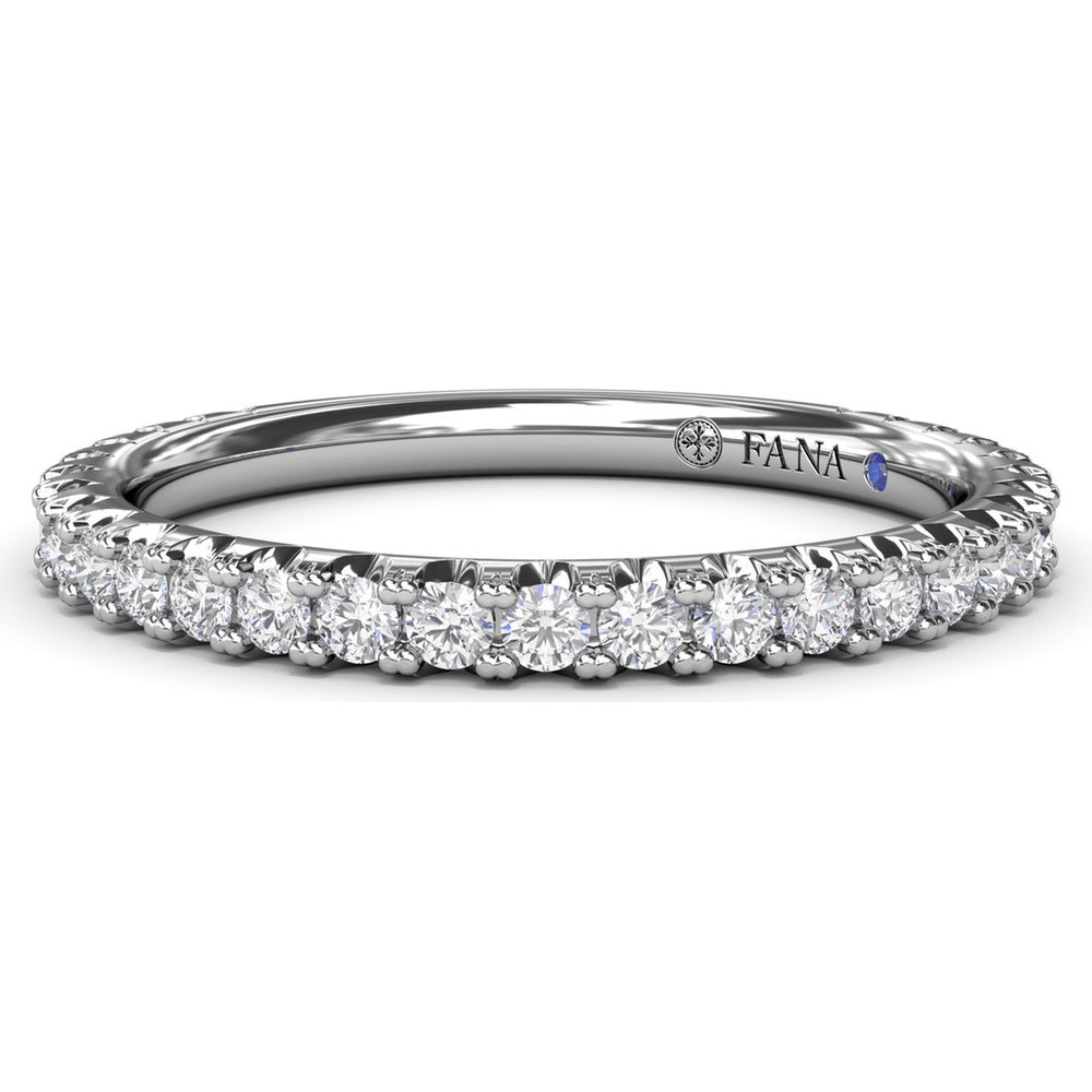 Pavé Set Round Diamond Wedding Band by Fana - 0.45 Carat Total Diamond Weight