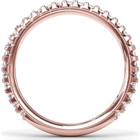 Pavé Set Round Diamond Wedding Band by Fana - 0.45 Carat Total Diamond Weight