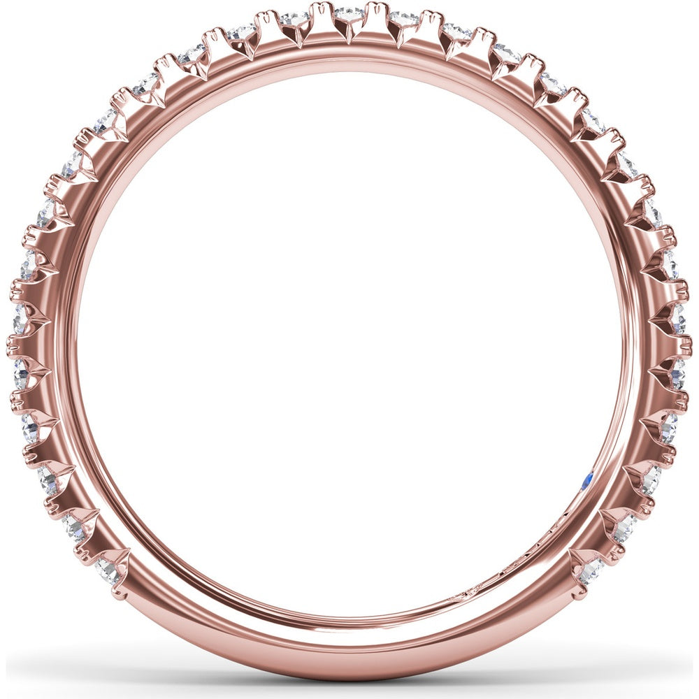 Pavé Set Round Diamond Wedding Band by Fana - 0.45 Carat Total Diamond Weight