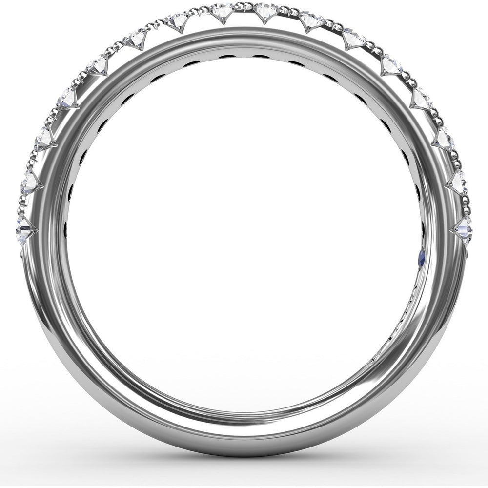 Pavé Set Round Diamond Wedding Band by Fana - 0.48 Carat Total Diamond Weight