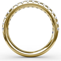 Pavé Set Round Diamond Wedding Band by Fana - 0.48 Carat Total Diamond Weight
