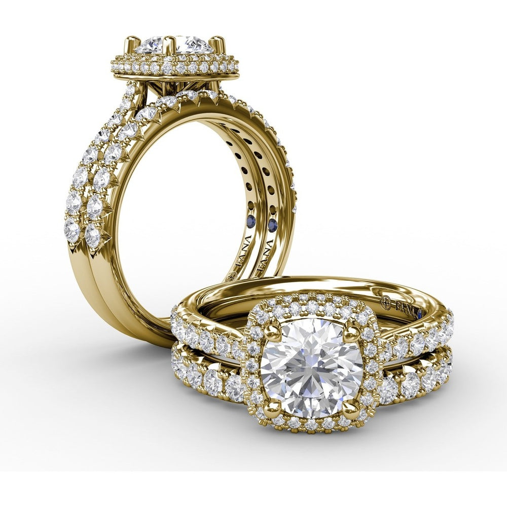 Pavé Set Round Diamond Wedding Band by Fana - 0.48 Carat Total Diamond Weight