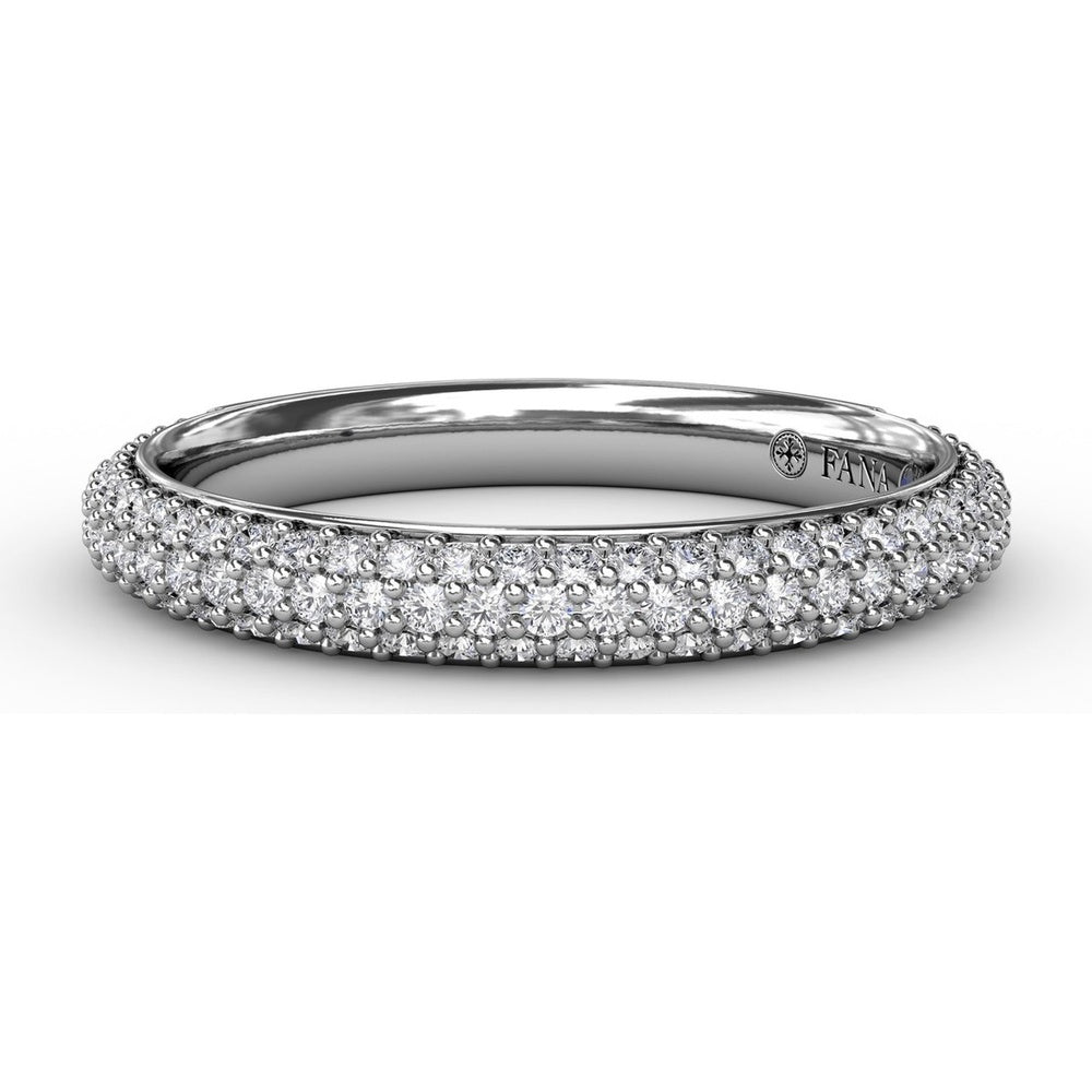 Pavé Set Round Diamond Wedding Band by Fana - 0.55 Carat Total Diamond Weight