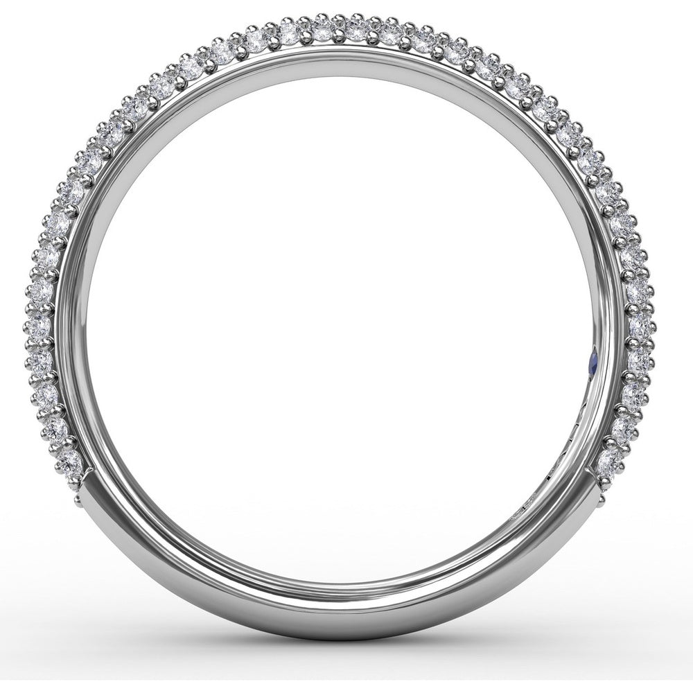 Pavé Set Round Diamond Wedding Band by Fana - 0.55 Carat Total Diamond Weight
