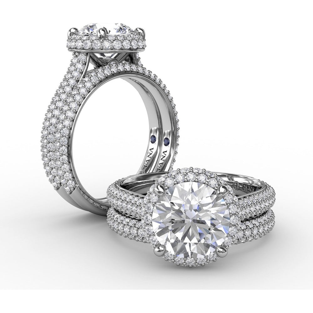 Pavé Set Round Diamond Wedding Band by Fana - 0.55 Carat Total Diamond Weight