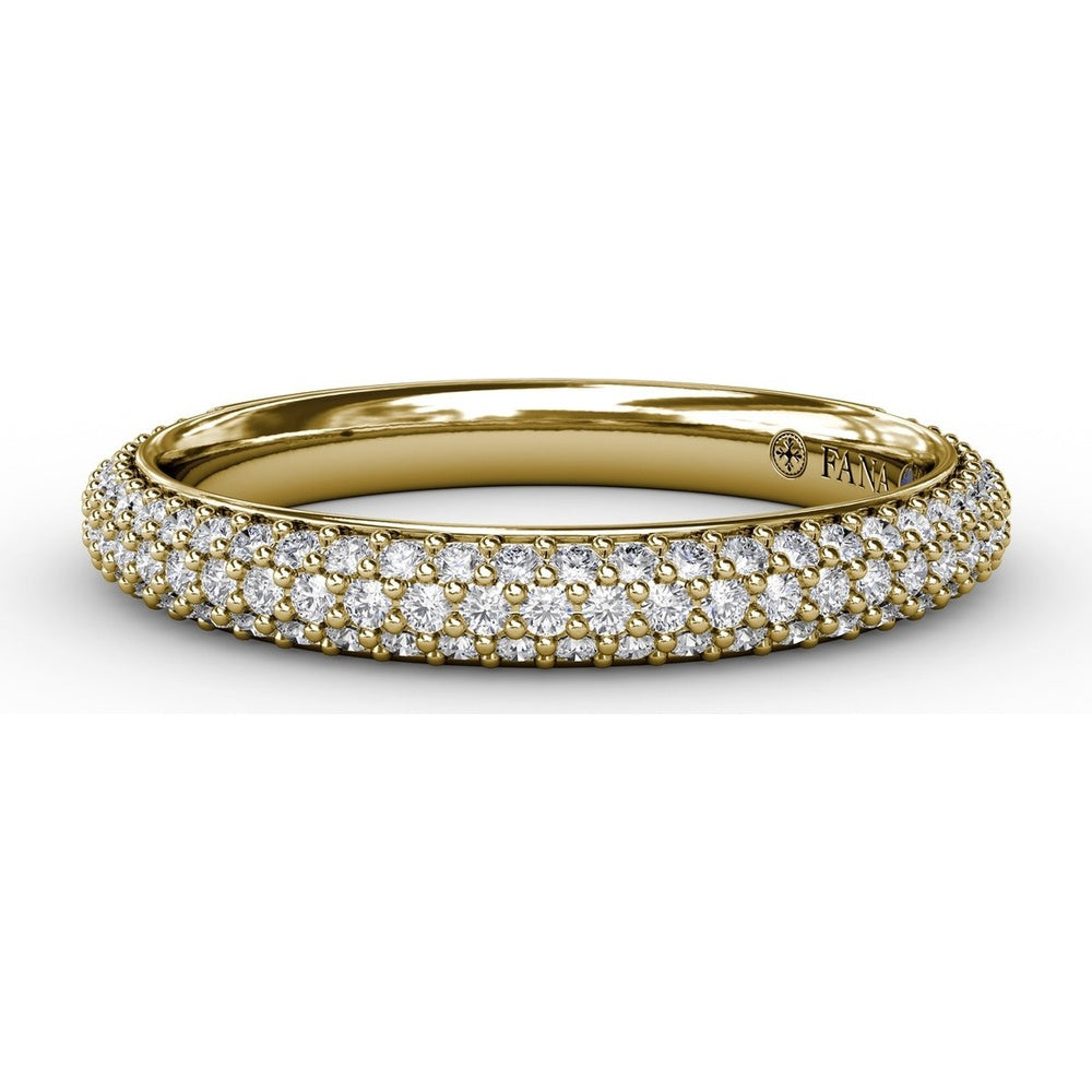 Pavé Set Round Diamond Wedding Band by Fana - 0.55 Carat Total Diamond Weight