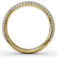 Pavé Set Round Diamond Wedding Band by Fana - 0.55 Carat Total Diamond Weight