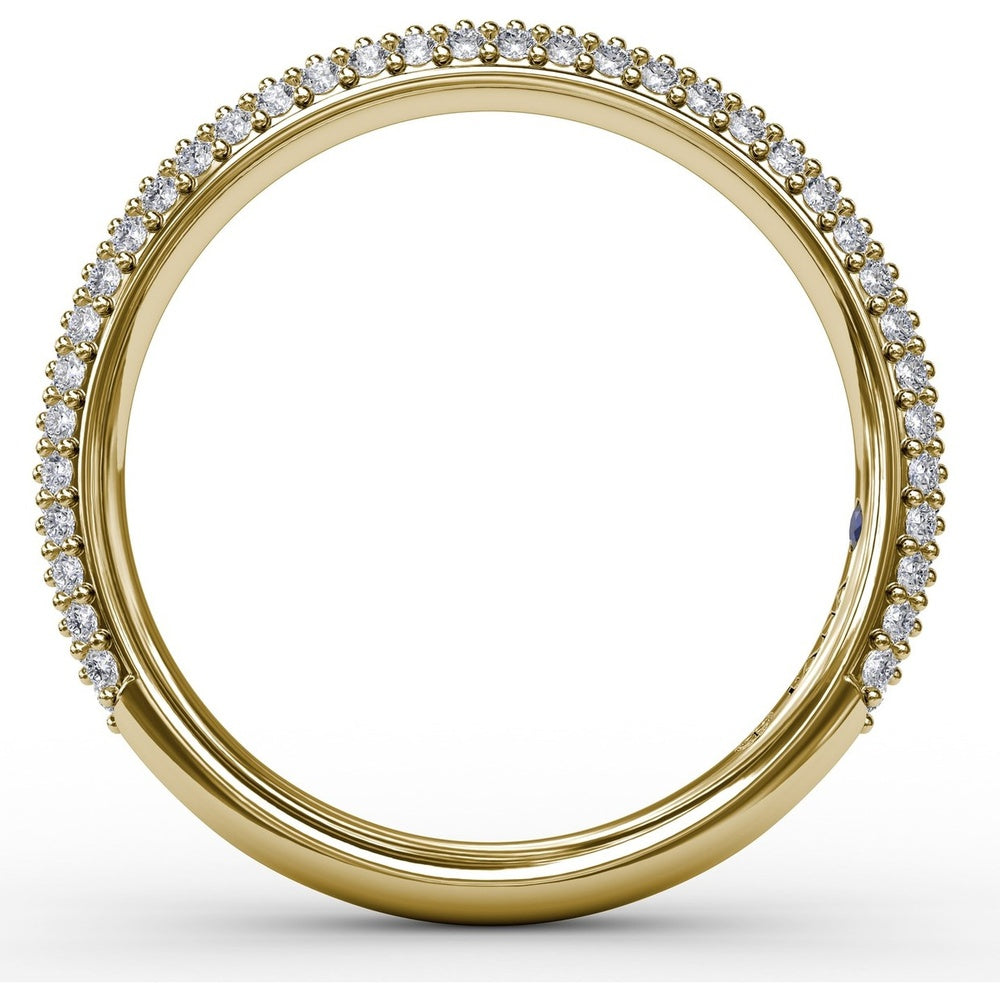 Pavé Set Round Diamond Wedding Band by Fana - 0.55 Carat Total Diamond Weight