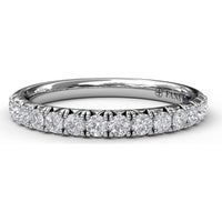 Pavé Set Round Diamond Wedding Band by Fana - 0.57 Carat Total Diamond Weight
