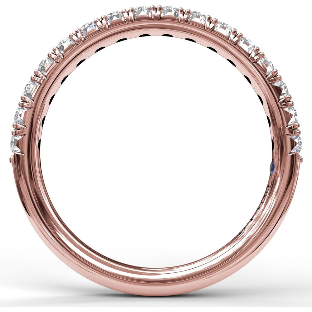 Pavé Set Round Diamond Wedding Band by Fana - 0.57 Carat Total Diamond Weight