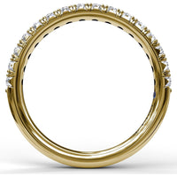 Pavé Set Round Diamond Wedding Band by Fana - 0.57 Carat Total Diamond Weight