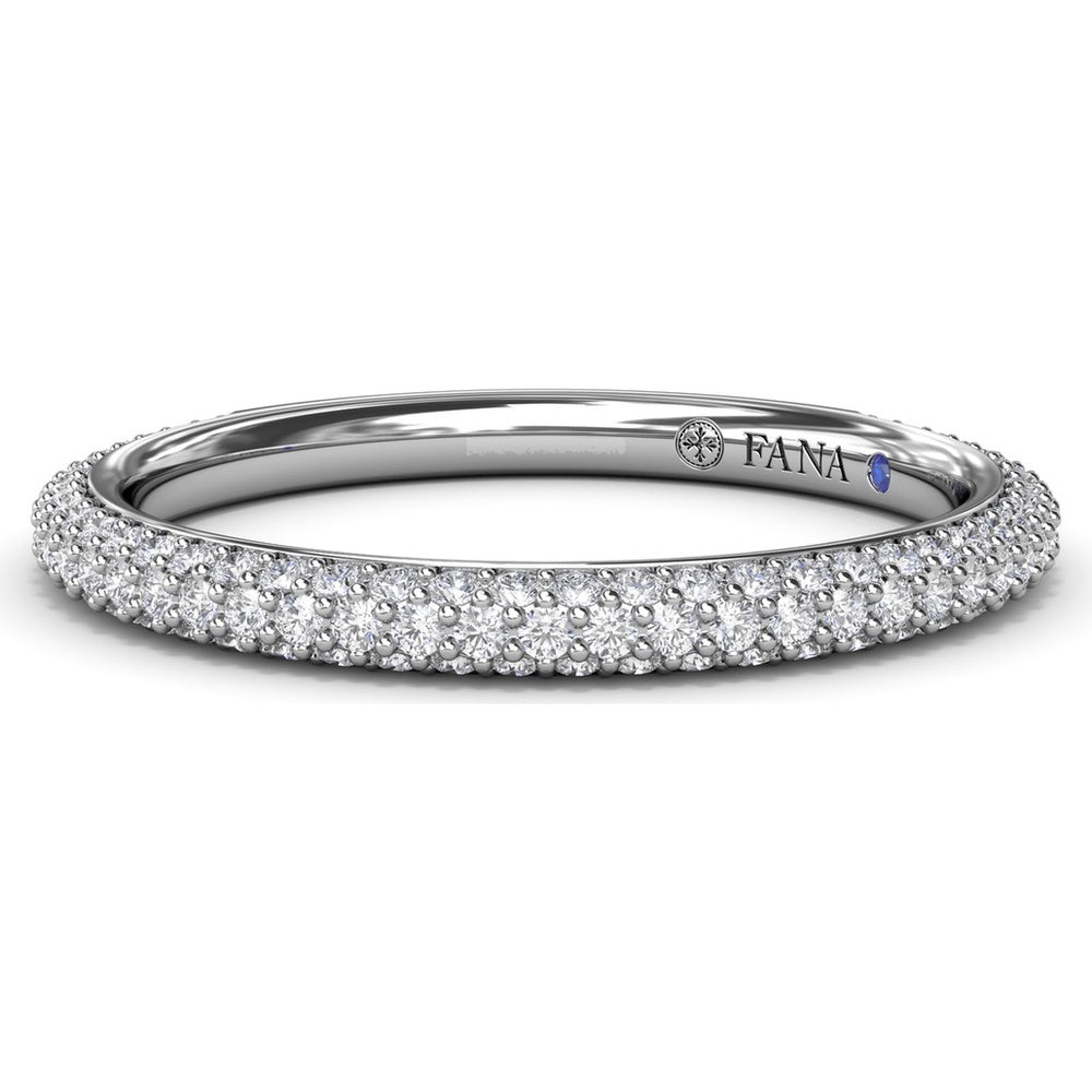 Pavé Set Round Diamond Wedding Band by Fana - 0.57 Carat Total Diamond Weight
