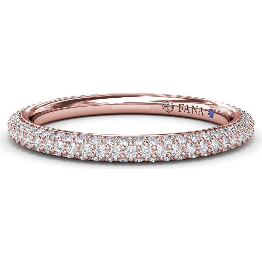 Pavé Set Round Diamond Wedding Band by Fana - 0.57 Carat Total Diamond Weight