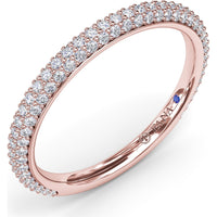 Pavé Set Round Diamond Wedding Band by Fana - 0.57 Carat Total Diamond Weight
