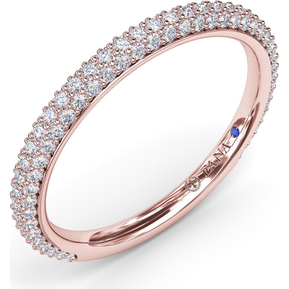 Pavé Set Round Diamond Wedding Band by Fana - 0.57 Carat Total Diamond Weight