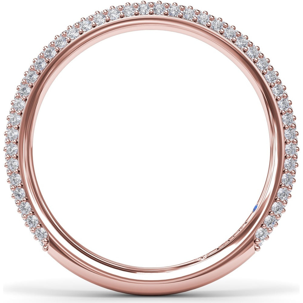 Pavé Set Round Diamond Wedding Band by Fana - 0.57 Carat Total Diamond Weight