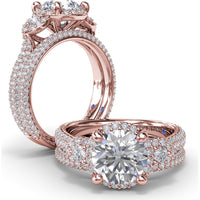 Pavé Set Round Diamond Wedding Band by Fana - 0.57 Carat Total Diamond Weight