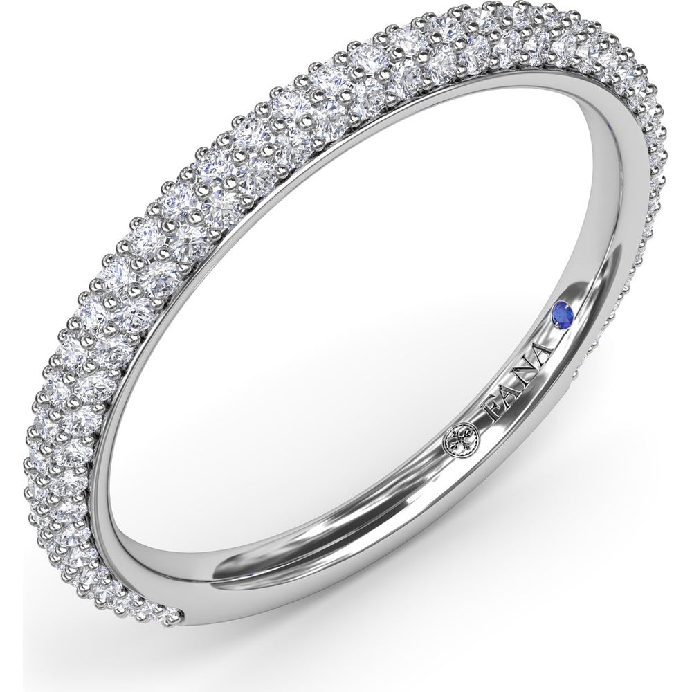 Pavé Set Round Diamond Wedding Band by Fana - 0.57 Carat Total Diamond Weight
