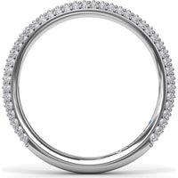 Pavé Set Round Diamond Wedding Band by Fana - 0.57 Carat Total Diamond Weight