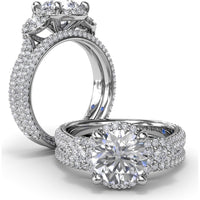 Pavé Set Round Diamond Wedding Band by Fana - 0.57 Carat Total Diamond Weight